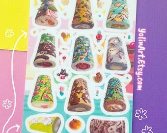 Sticker Sheets Sugar Cookies Cats, Birds, Art Gallery, Fall | kawaii stationary planner journaling scrapbooking