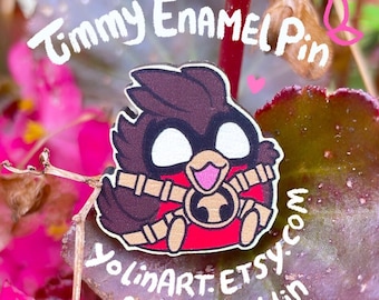 Go!Robins! Batfamily Red Robin | Cute Wooden Pin | small bird collector pin badges Tim Drake itabag accessory Superhero art Adorable Gift
