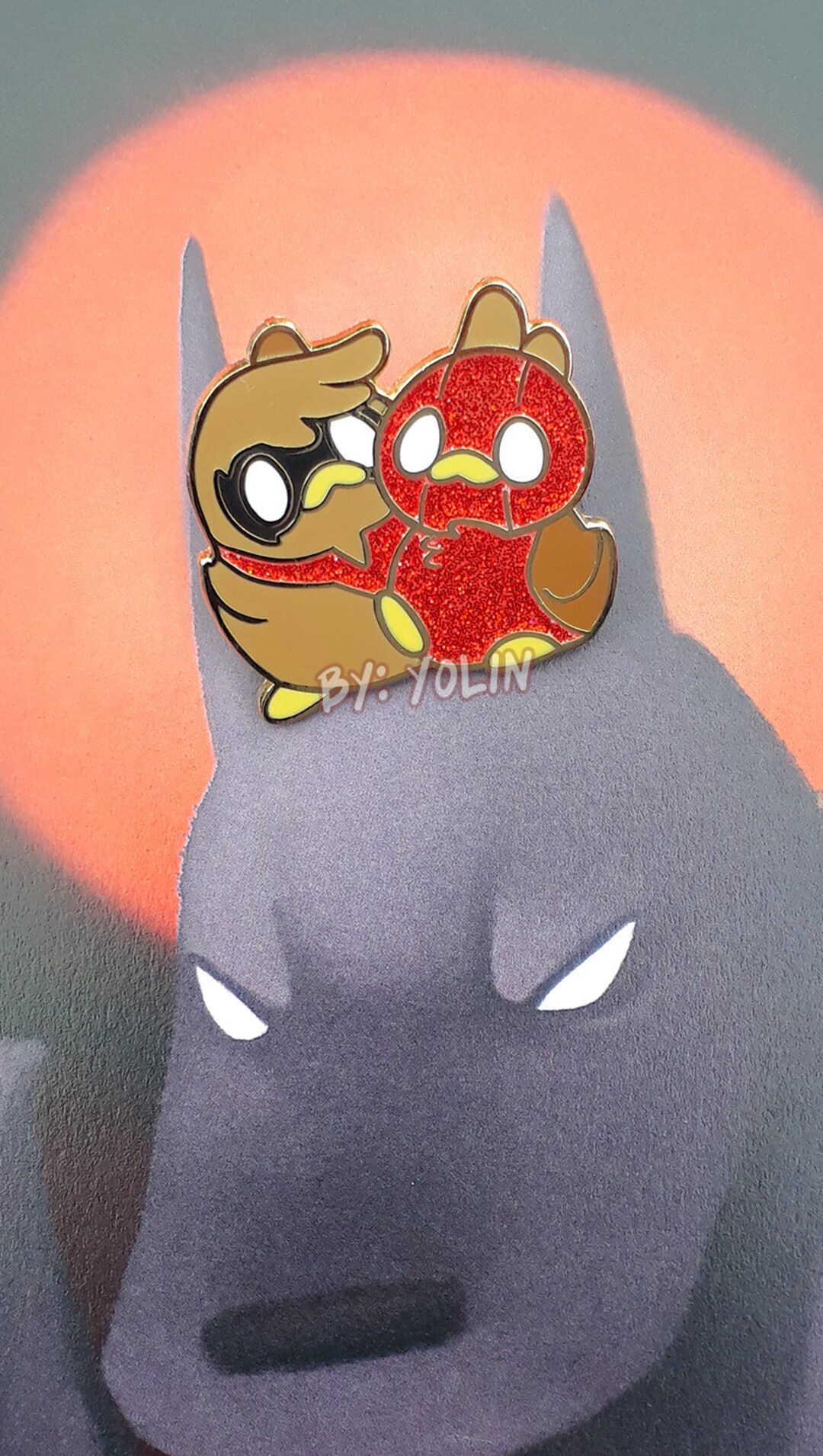 Glitter Go!robins! Robin Brothers Hard Enamel Pin: Red Hood & Nightwing ...
