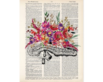 Pancreas with Flowers - Pancreas Transplant - Transplant Art - Pancreatic Art -  Dictionary Page Art