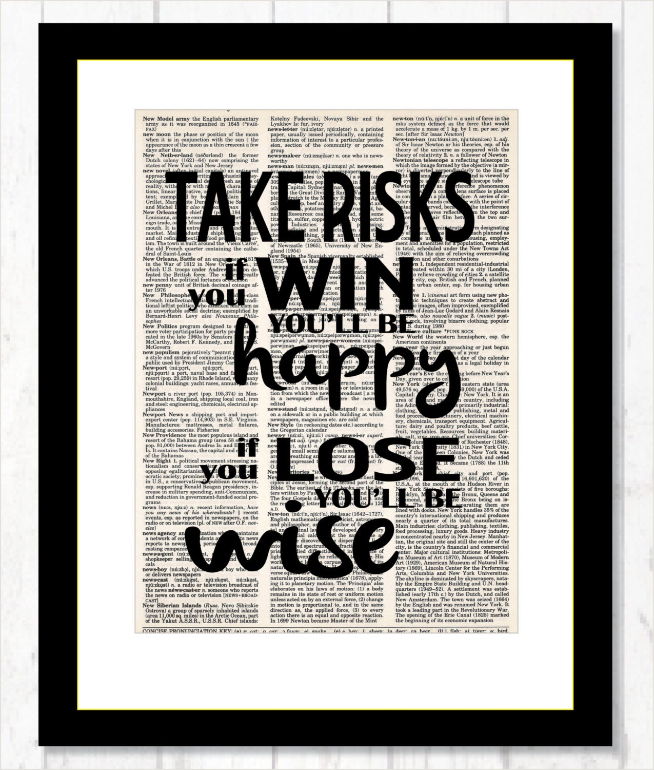 Take Risks If You Win You