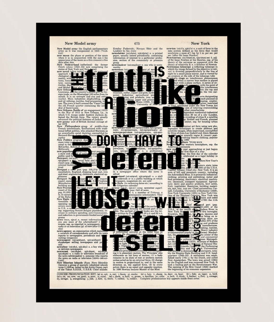 The Truth is Like A Lion Let It Loose and