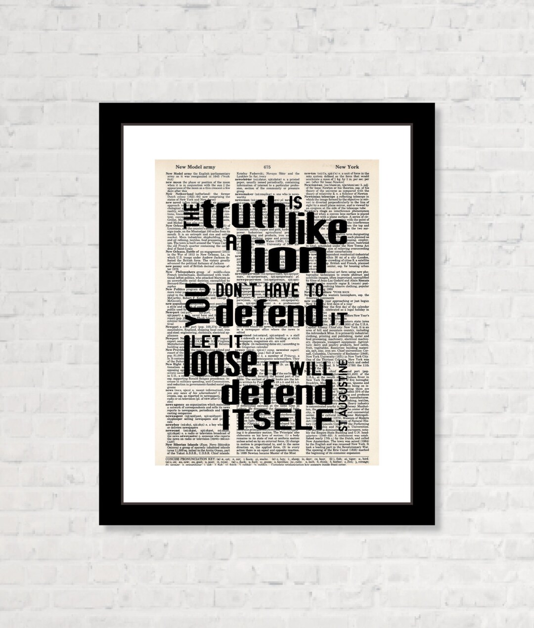 The Truth is Like A Lion Let It Loose and