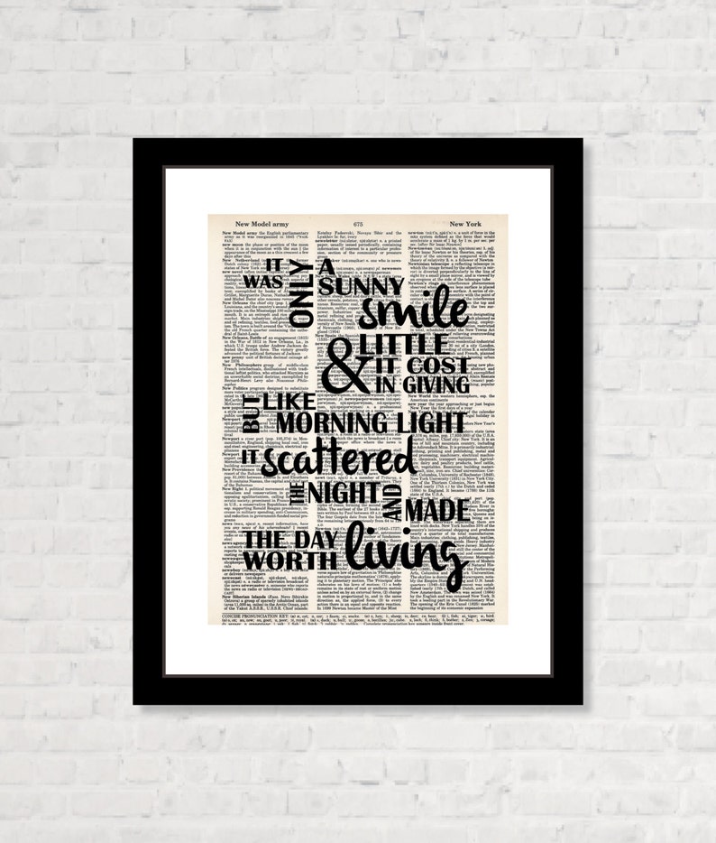 F. Scott Fitzgerald Quote It Was Only A Sunny Smile Made Etsy