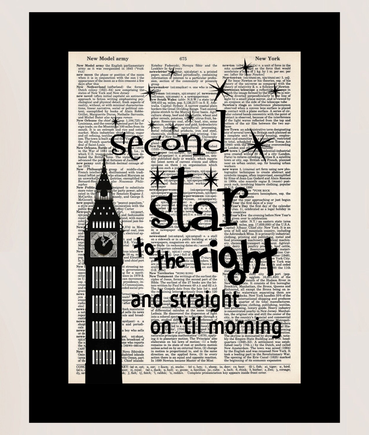 Second Star to the Right and Straight on Til Morning Peter Pan Big Ben ...