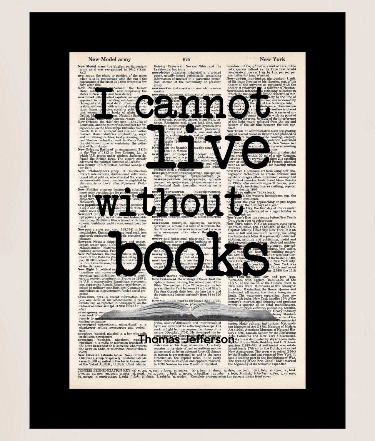洋書 I Didn't Get Where I am Today by D Nobbs I Cannot Live Without Books - Thomas Jefferson Quote - Book Lover