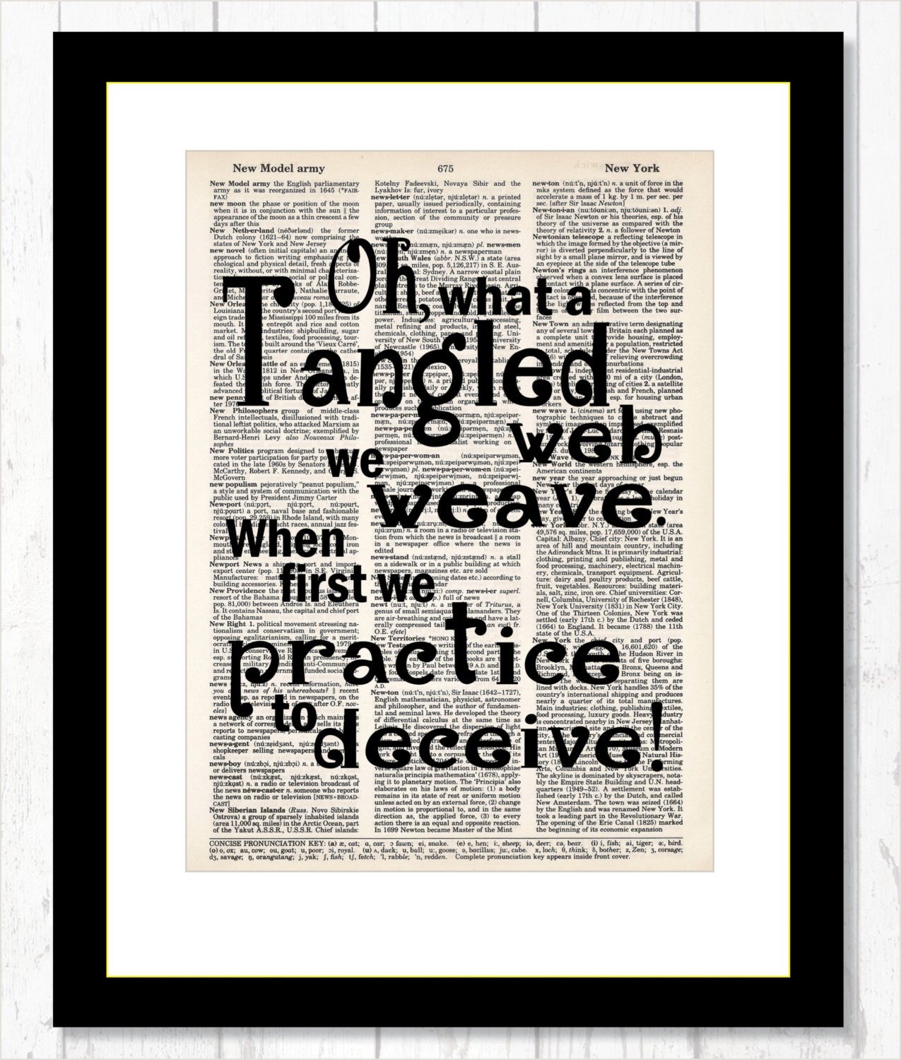 What A Tangled Web We Weave Full Poem Oh What A Tangled Web We Weave When First We Practice to - Etsy