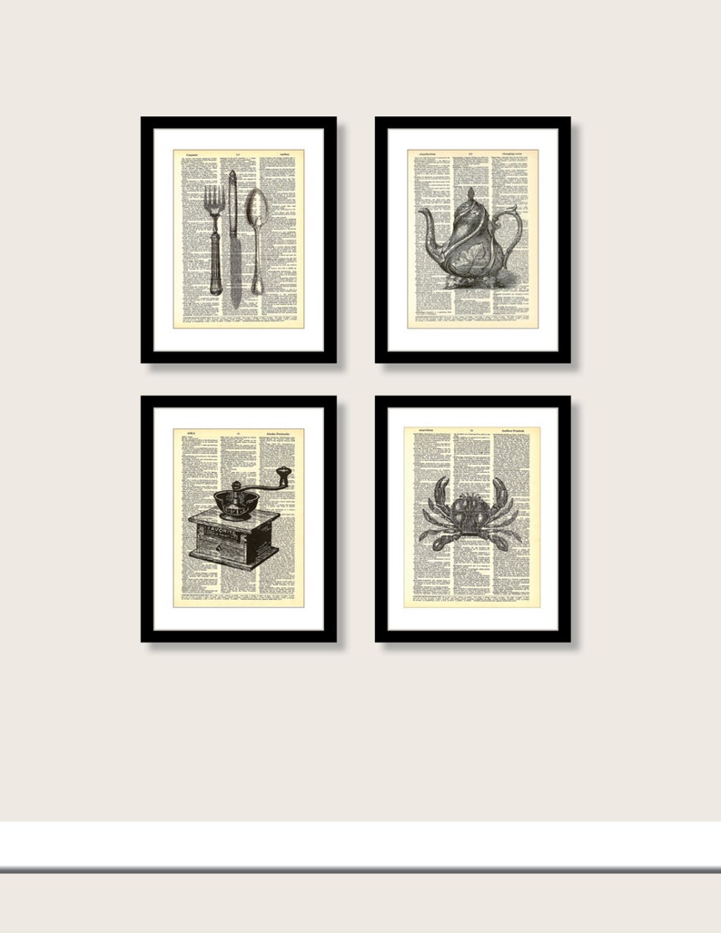 Dictionary Art Print VALUE PACK Your Choice of FOUR Etsy