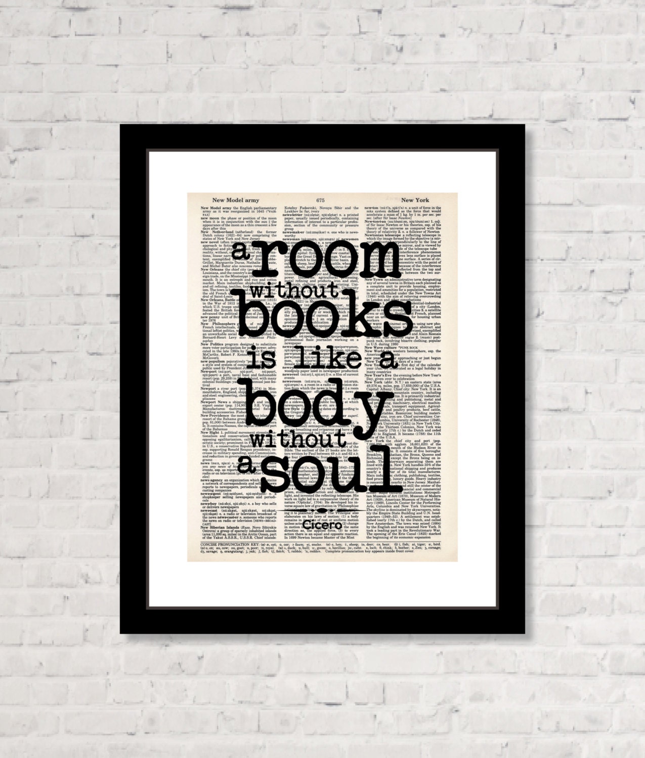 A Room Without Books is Like A Body Without A Soul Cicero - Etsy
