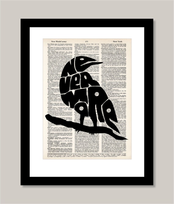 Nevermore - Edgar Allan Poe - Raven With Nevermore in Bird