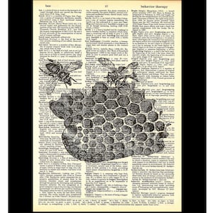 May include: A black and white illustration of a honeycomb with two bees. The text "bee" and "behavior therapy" are visible in the background.