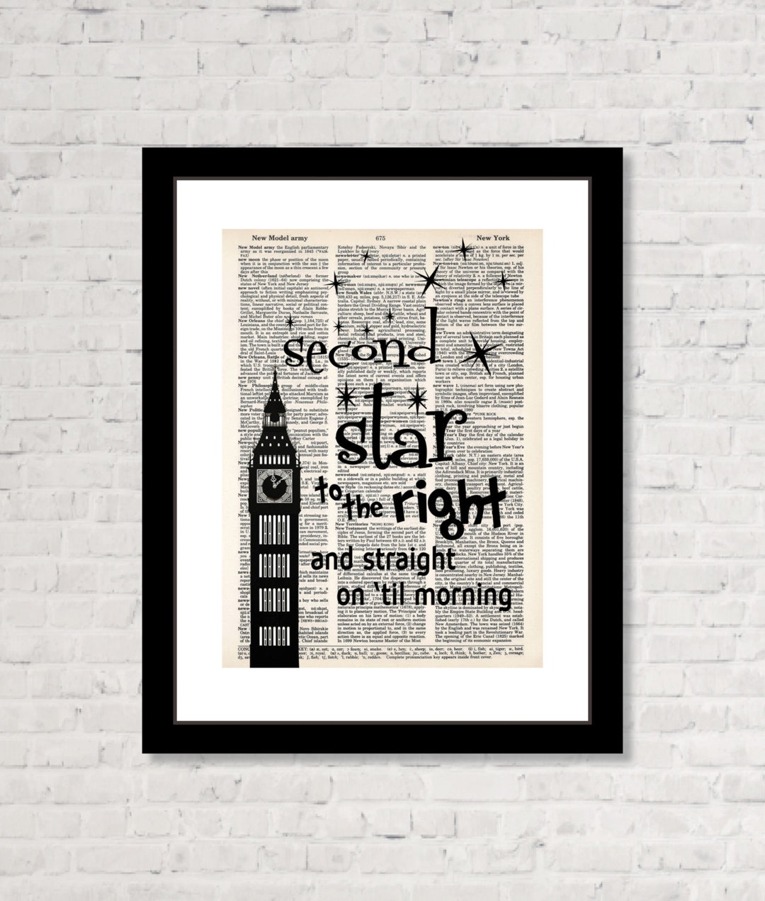 Second Star to the Right and Straight on Til Morning Peter Pan Big Ben ...