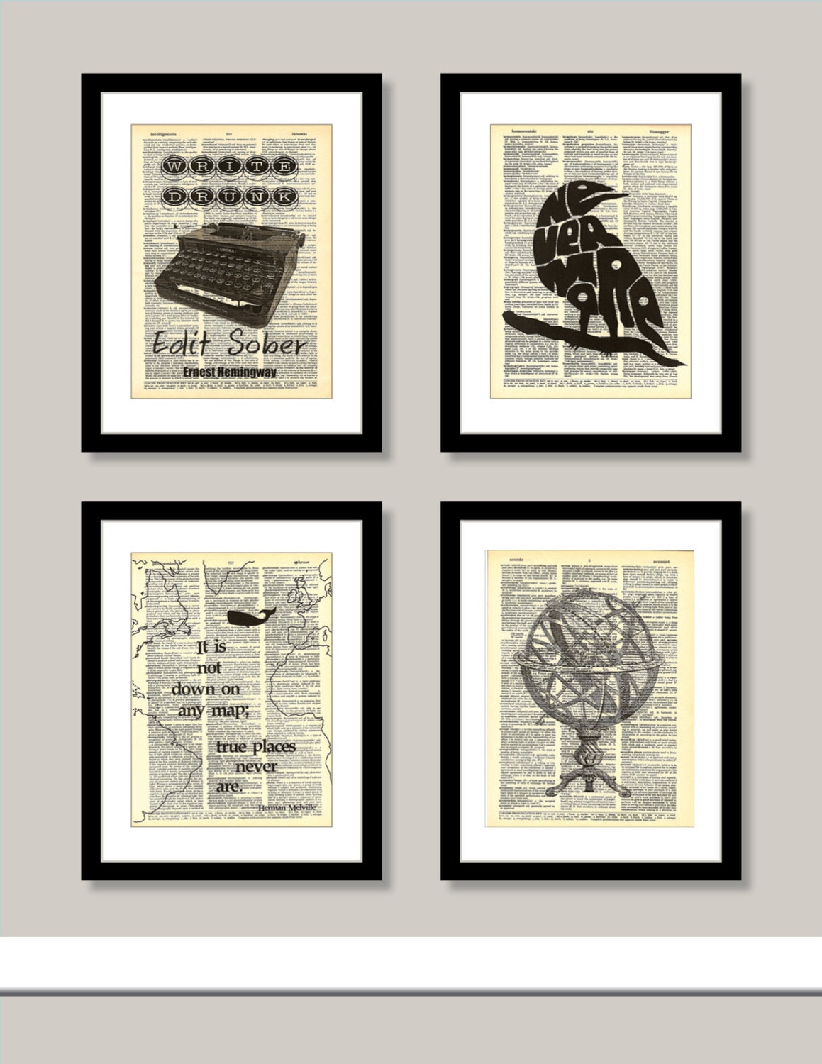 Dictionary Art Print VALUE PACK Your Choice of FOUR Etsy