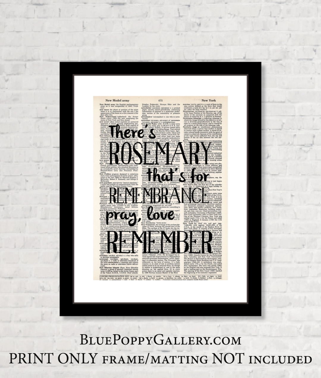 There's Rosemary, That's for Remembrance, Pray Love, Remember Hamlet