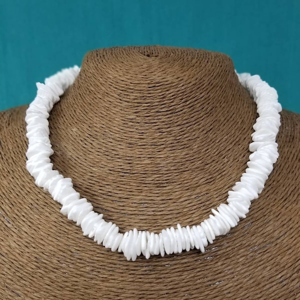 White Puka Shell Necklace Handmade White Necklace - Puka Necklace - White Shell Necklace Puka Necklace White Sea Shell Necklace Hawaii Beach