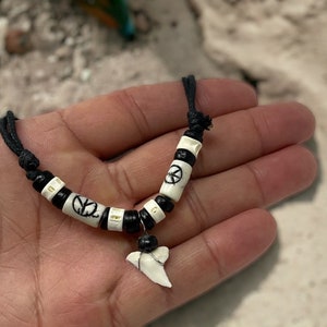 Fossil Shark Tooth Necklace - Adjustable Black Cord, Surfer Gift for Men, Women, Teens, Ideal for Birthdays, Beach Surfer Necklace