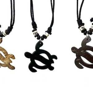 Zeeschildpadketting Schildpadkettinghanger Unisex ketting in surferstijl Herenkettingen Zeeschildpadketting Schildpadketting Kokosnoot
