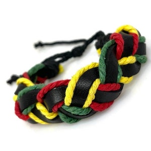 Handmade Rasta bracelet, shackle bracelet, men bracelet, anchor bracelet, custom bracelet for man, gift, bracelet for gift Leather Bracelet