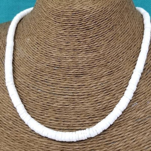 White Puka Necklace White Shell 