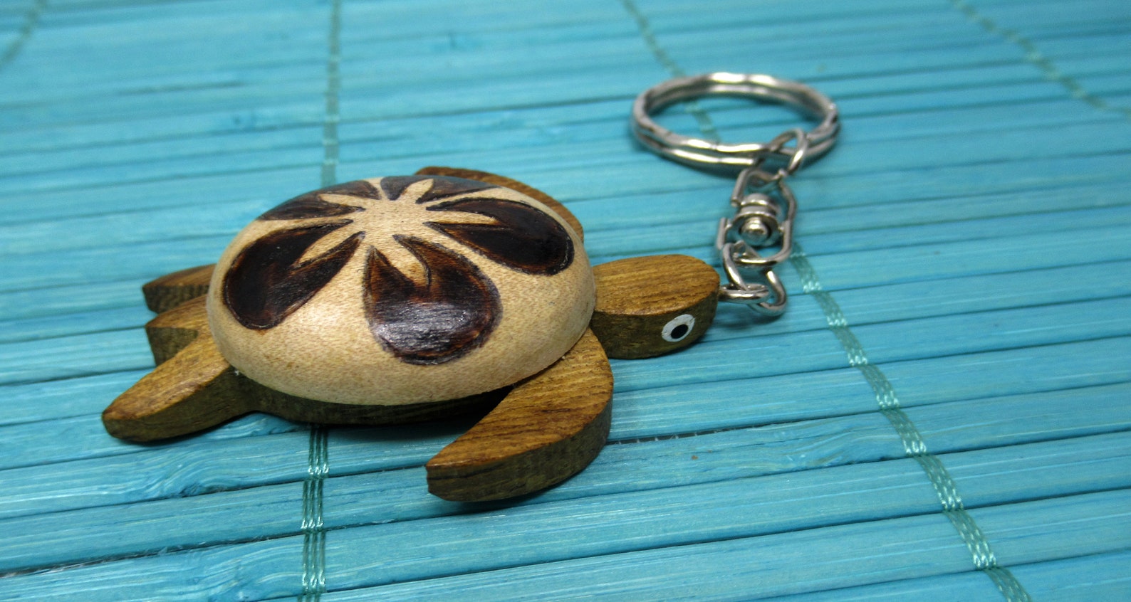 Sea Turtle Keychain Turtle Handcarved Wood Keychain Turtle Etsy
