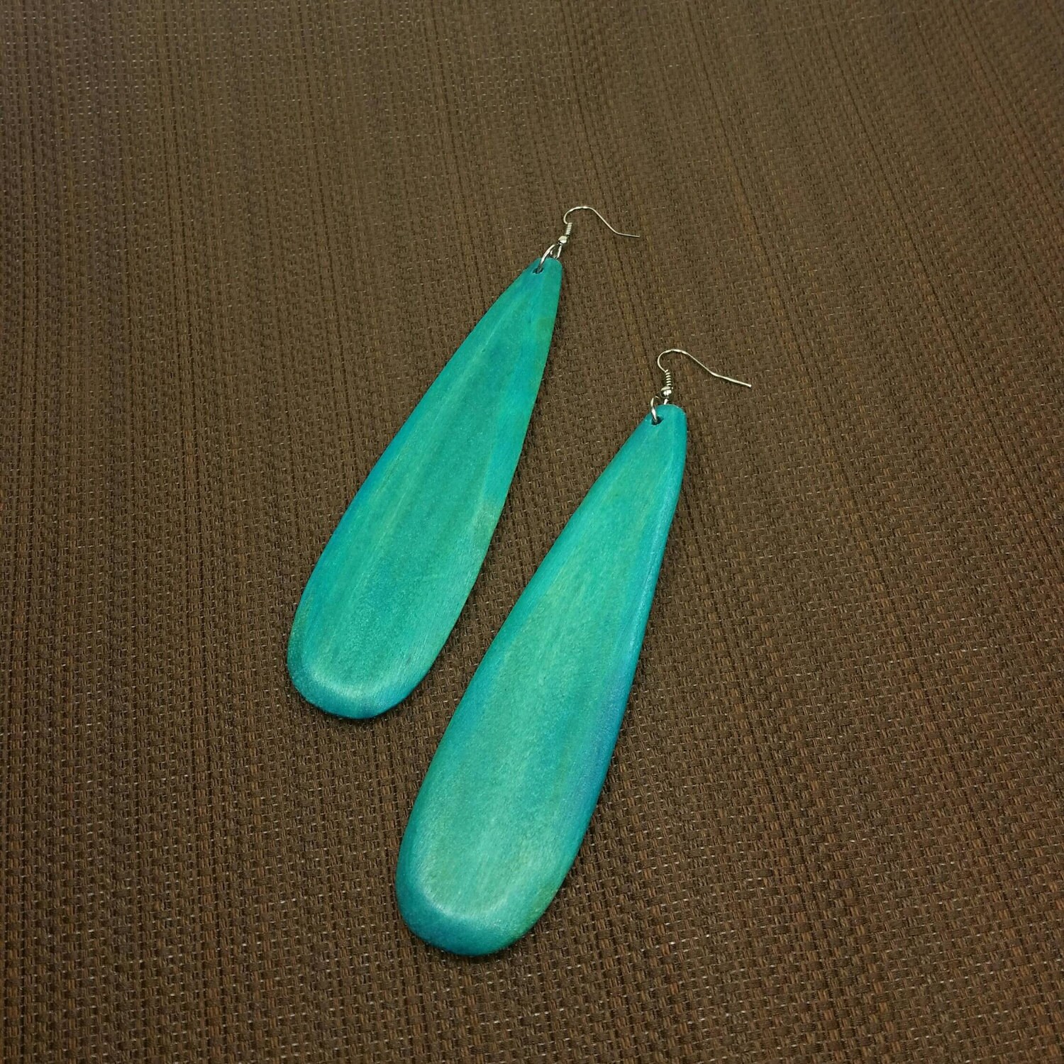 Wood Leather Alloy Earrings main image 1