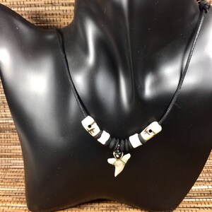 Handmade Shark Tooth Necklace/ Unique piece - One size fits most - Adjutable Cords