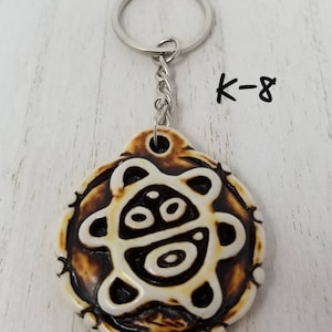 Taino Indian Keychain Turtle Keychain Taino Men's Surfer Style Keychain. Surfer Keychain Turtles Keychain K-8 Taino Sun