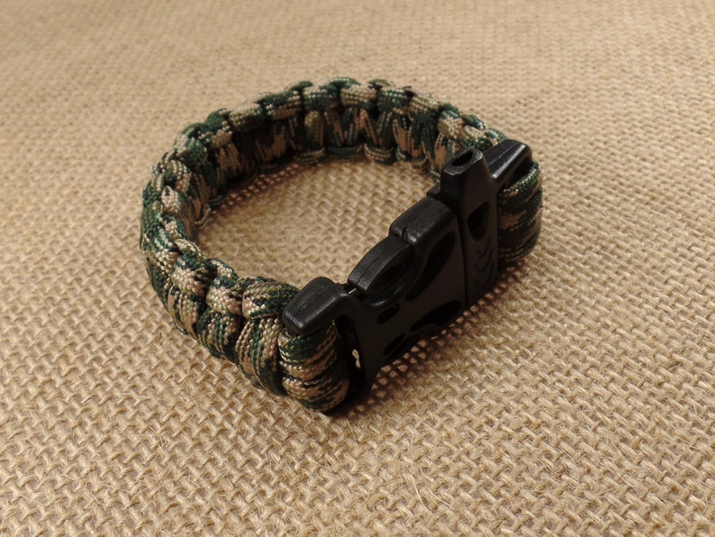 Camo Paracord Bracelet Camouflage Bracelet Military Style Etsy