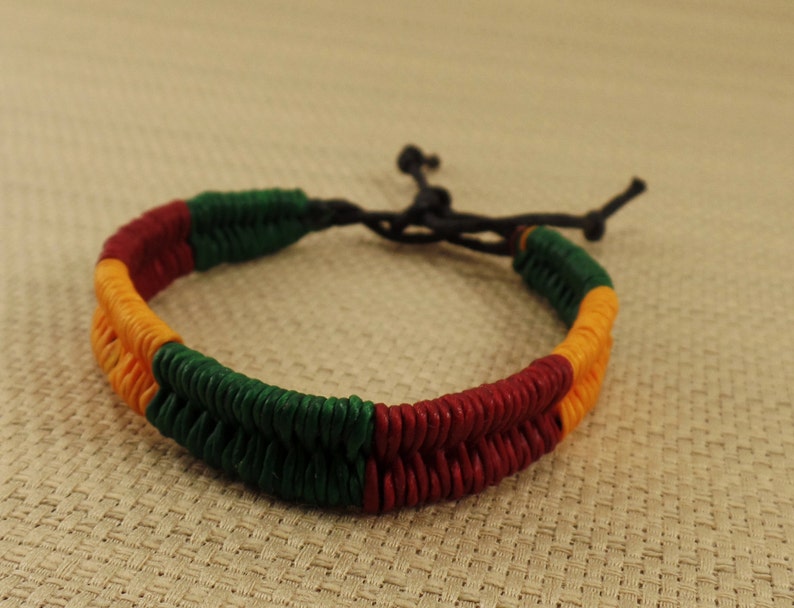 Handmade Rasta Bracelet Rastafari Bracelet Jamaican Etsy