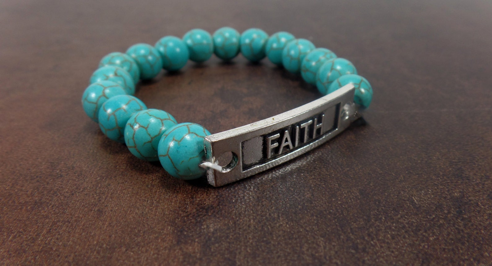 Faith Bracelet Faith Plaque handmade Turquoise Bracelet Etsy