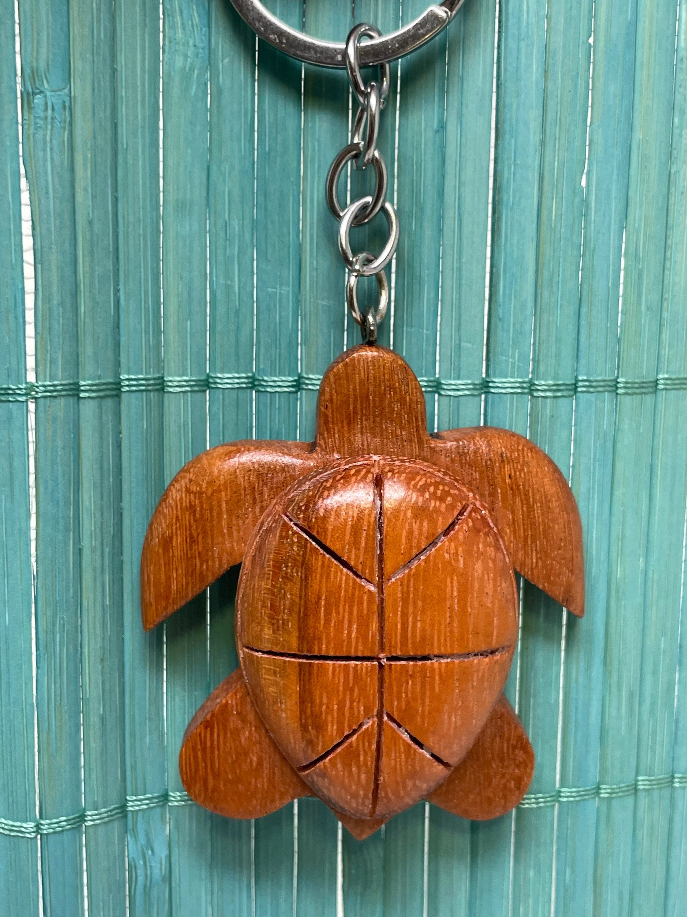 Wooden sea turtle best sale keychain