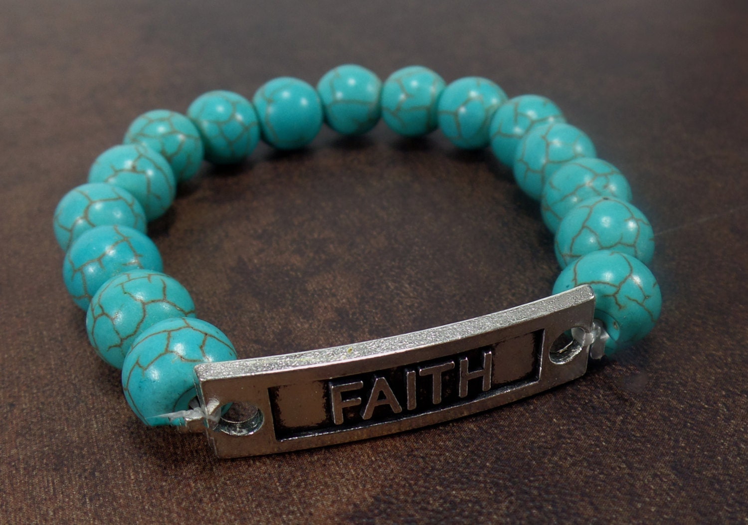 Faith Bracelet Faith Plaque handmade Turquoise Bracelet Etsy