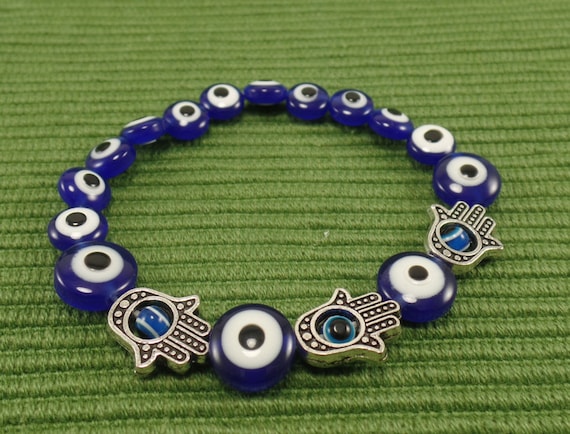 Evil Eye Beaded Bracelet Lucky Handmade Stretchy Fatima Of Hamsa Hand  Pendant Seed Bead Bracelet For Women Men Girl Boy Teen Protection Amulet  Jewelry | Fruugo FR
