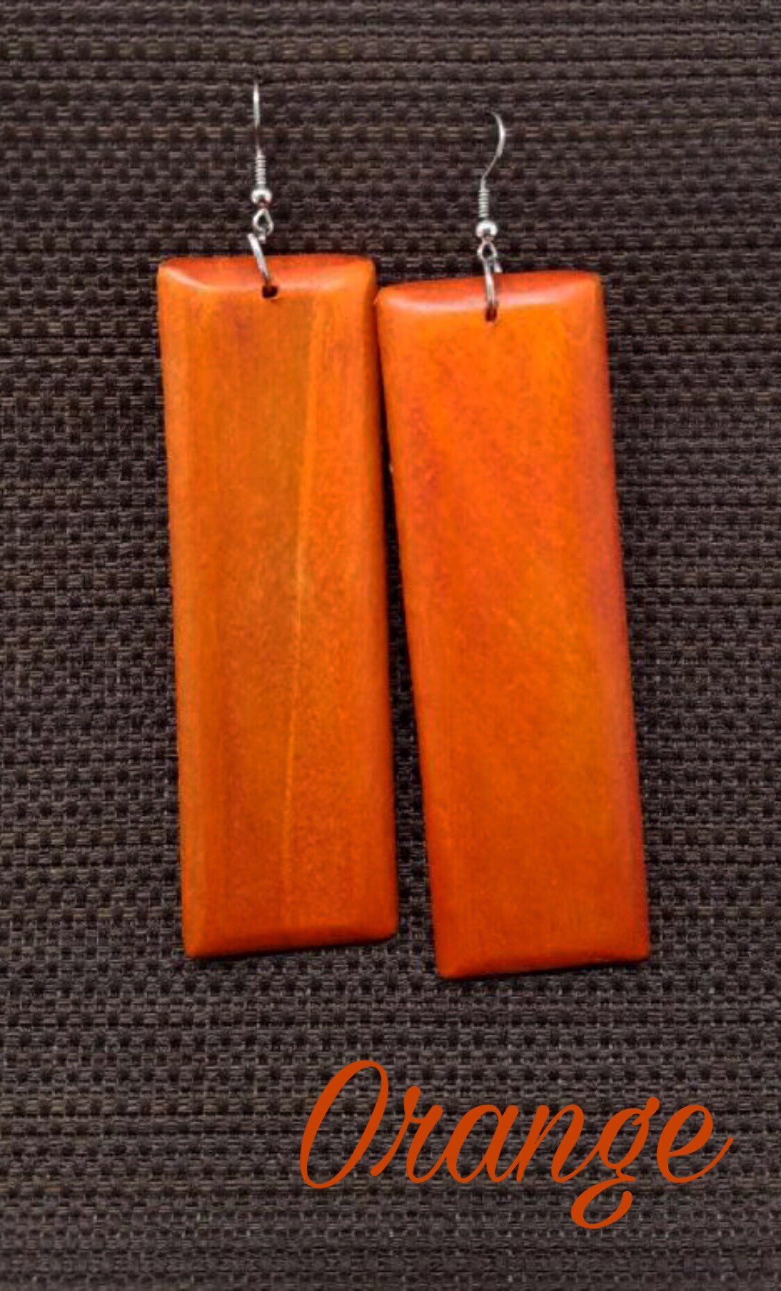Wood Leather Alloy Earrings