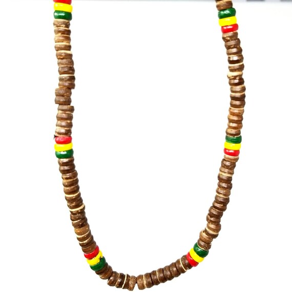 Handmade Rasta Necklace Rasta Necklace Black Wooden Etsy