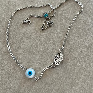 Sterling Silver Blue Eye Necklace