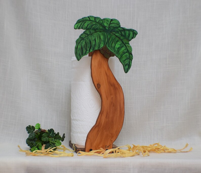 Toilet Paper Holderwooden Palm Tree Perfect for Tropical Etsy