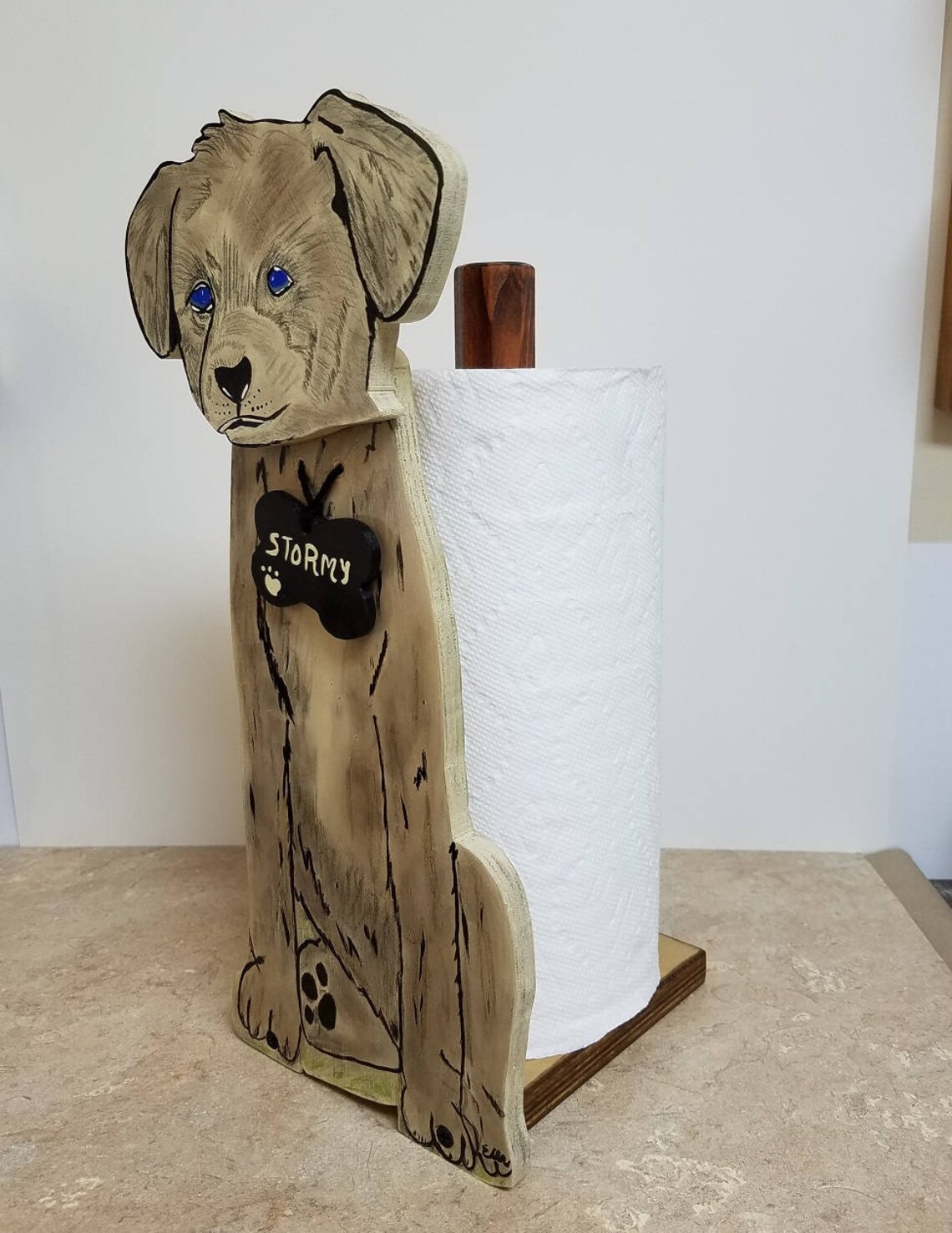 Stormy Labrador Dog Toilet Paper Holder Wooden Free Etsy