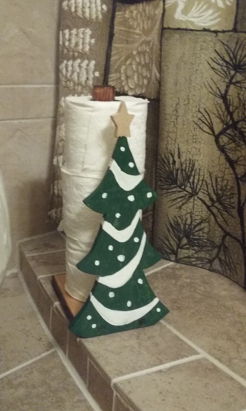 Christmas Tree Paper Towel Holder Toilet Paper Holder Free Etsy