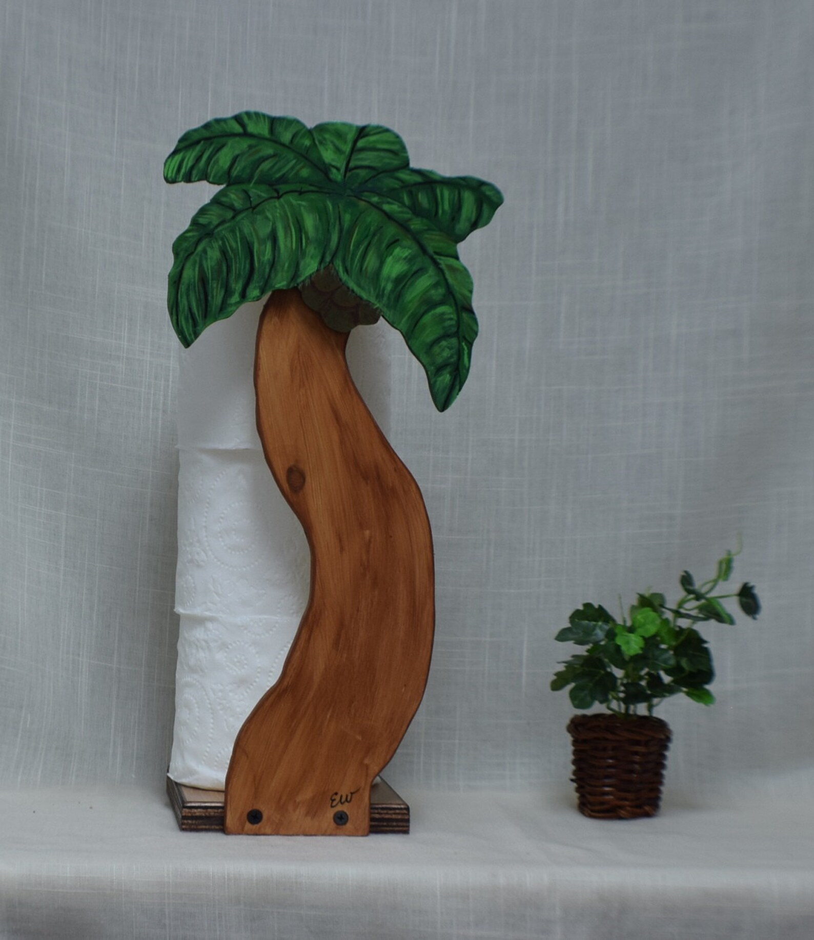 Toilet Paper Holderwooden Palm Tree Perfect for Tropical Etsy