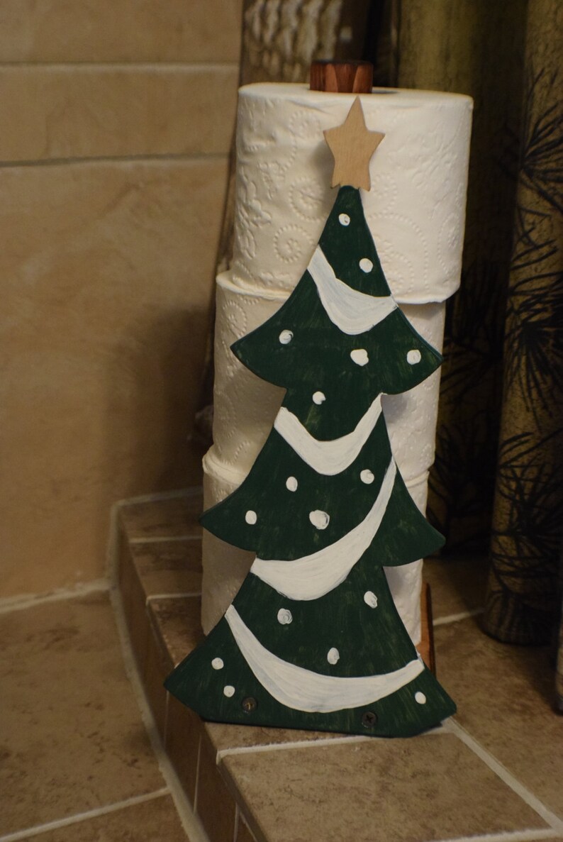 Christmas Tree Paper Towel Holder Toilet Paper Holder Free Etsy