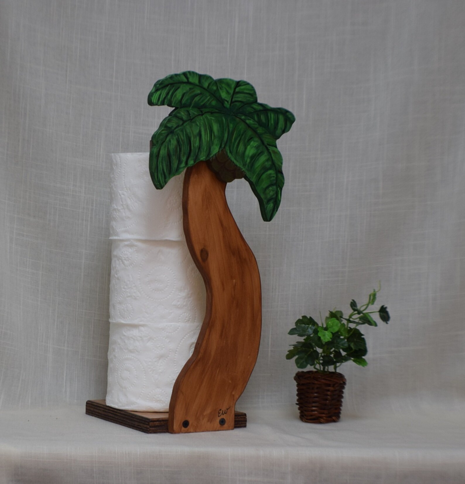Toilet Paper Holderwooden Palm Tree Perfect for Tropical Etsy