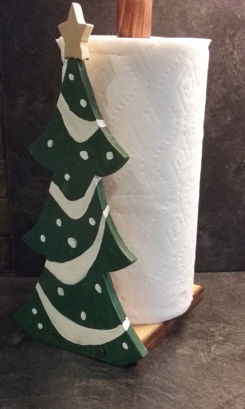 Christmas Tree Paper Towel Holder Toilet Paper Holder Free Etsy