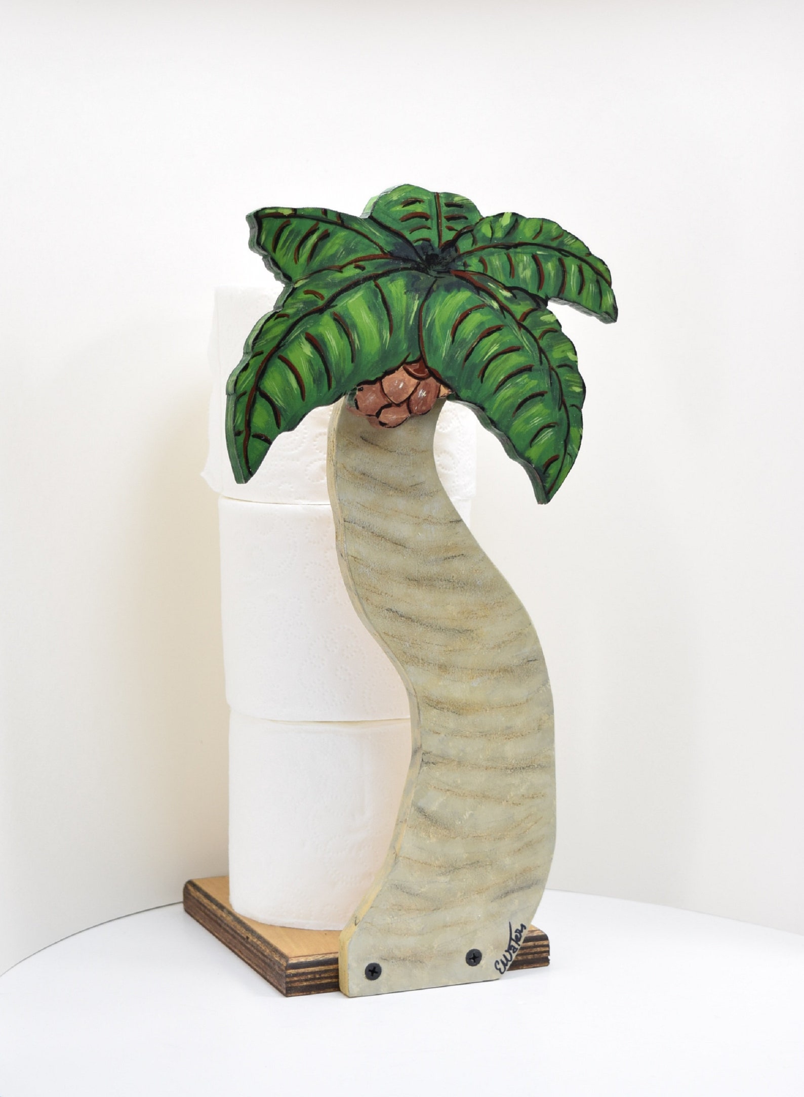 Toilet Paper Holderwooden Palm Tree Perfect for Tropical Etsy