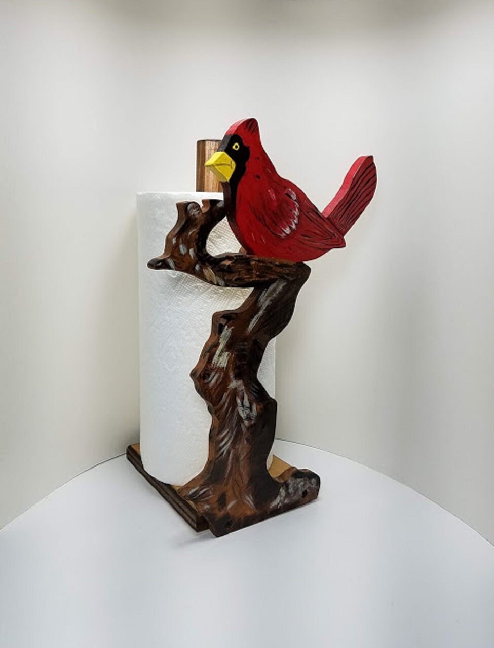 Cardinal Bird in a Tree Wooden Spare Roll Toilet Paper Holder Etsy