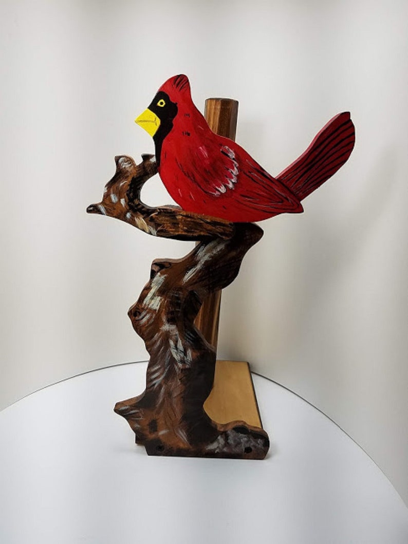 Cardinal Bird in a Tree Wooden Spare Roll Toilet Paper Holder Etsy