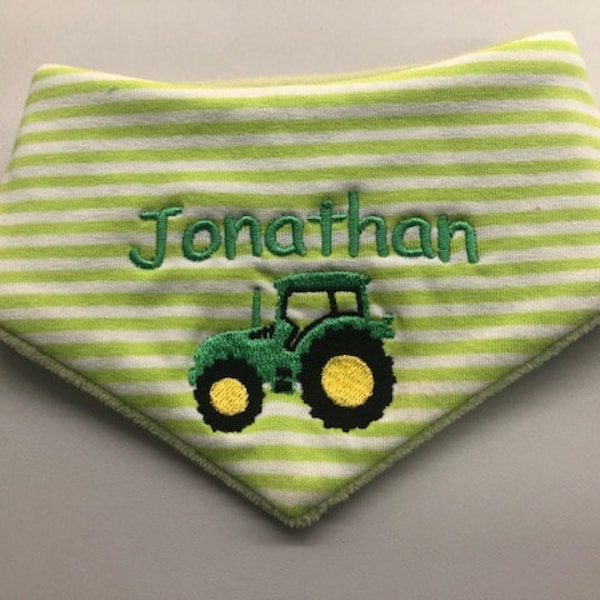 Triangular scarf, neckerchief, burp cloth with name