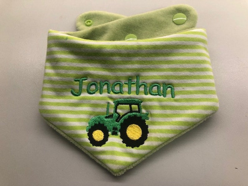 Triangular scarf, neckerchief, burp cloth with name image 3