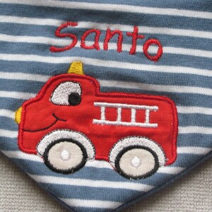 Baby bib with name, Baby triangle scarf with name image 2