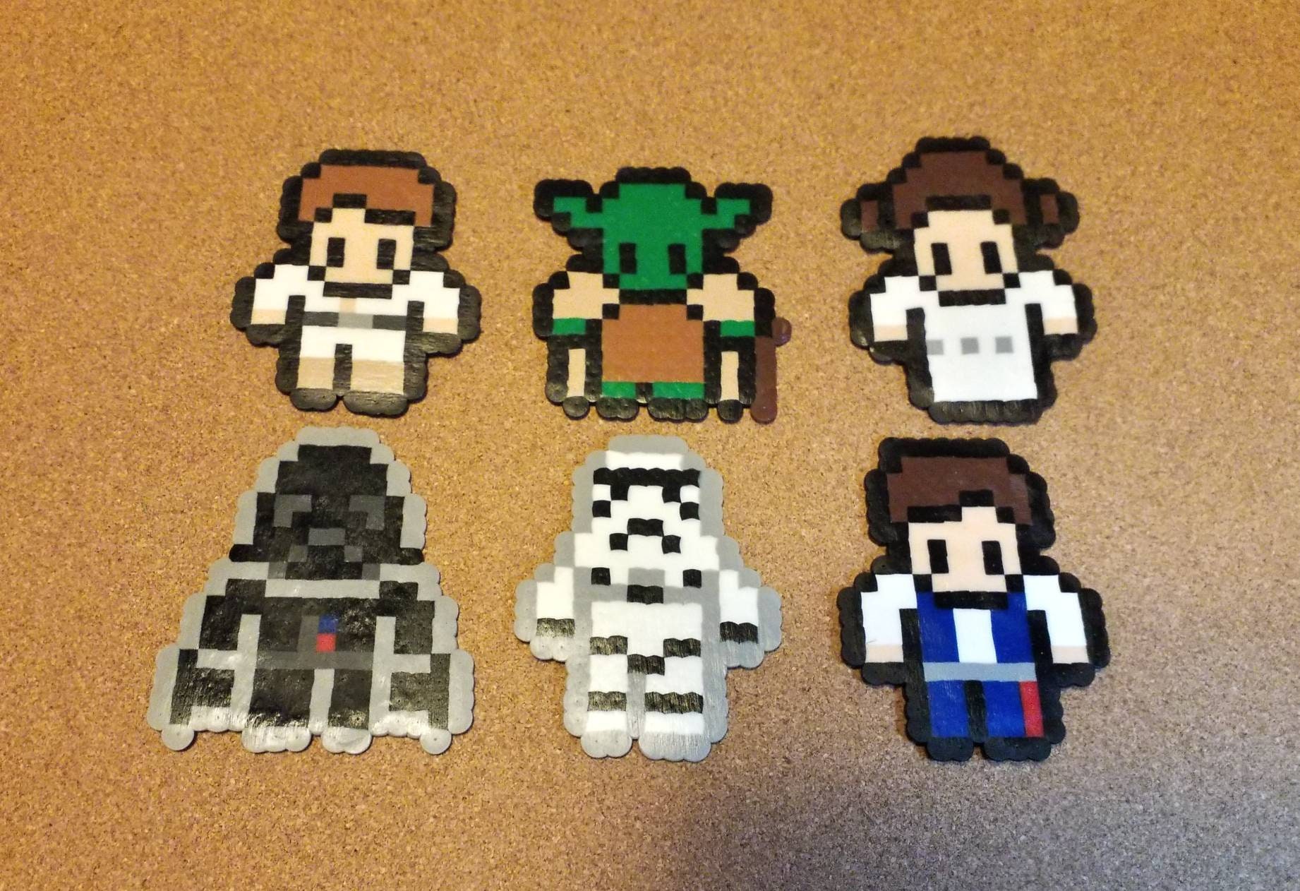 Star Wars Characters Perler Bead Magnets - Etsy